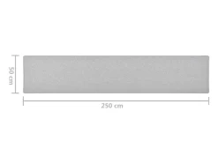 Pelle Alfombra de pasillo gris claro 50x250 cm