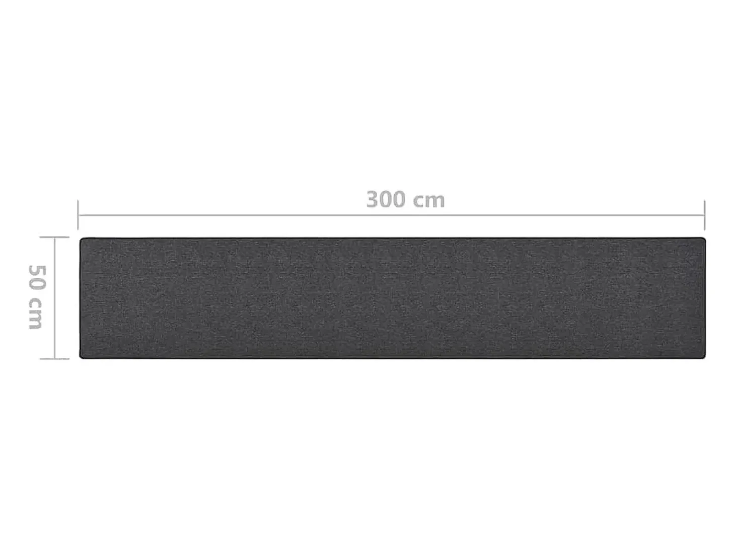 Pelle Alfombra de pasillo gris antracita 50x300 cm