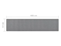 Pelle Alfombra de pasillo gris oscuro 80x400 cm