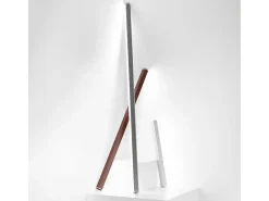 Pencil - Módulo de luz a batería Zafferano, mediano, portátil y recargable, IP65, regulador táctil, altura 98cm, Corten