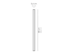 Pencil - Módulo de luz a batería Zafferano, mediano, portátil y recargable, IP65, regulador táctil, altura 98cm, Corten