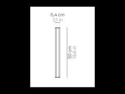 Pencil - Pequeño módulo de luz portátil y recargable a batería Zafferano con regulador táctil IP65 - Altura 50cm Corten