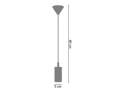 Pendel para Suspensión TOSEL ,madera,AMARILLO,A80xD5xP5cm