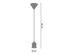 Pendel para Suspensión TOSEL ,metal ,Naranja,A80xD6xP6cm
