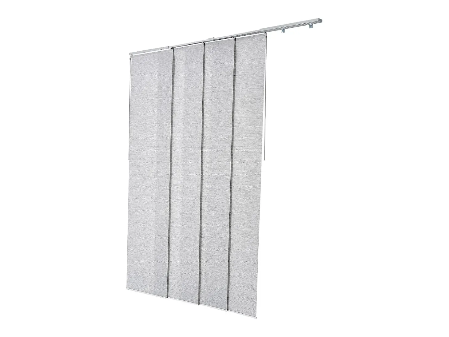 Persiana de Paneles SucceBuy con Riel Extensible, 116-218 cm de Ancho, Panel Japonés Vertical Ajustable hasta 243 cm de Altura, Gris