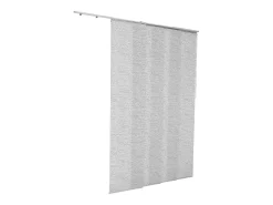 Persiana de Paneles SucceBuy con Riel Extensible, 116-218 cm de Ancho, Panel Japonés Vertical Ajustable hasta 243 cm de Altura, Gris