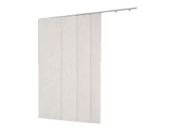 Persiana de Paneles SucceBuy con Riel Extensible, 116-218 cm de Ancho, Panel Japonés Vertical Ajustable hasta 243 cm de Altura, Gris Claro