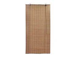 Persianas enrollables de bambú 2 uds 80x160 cm Marrón