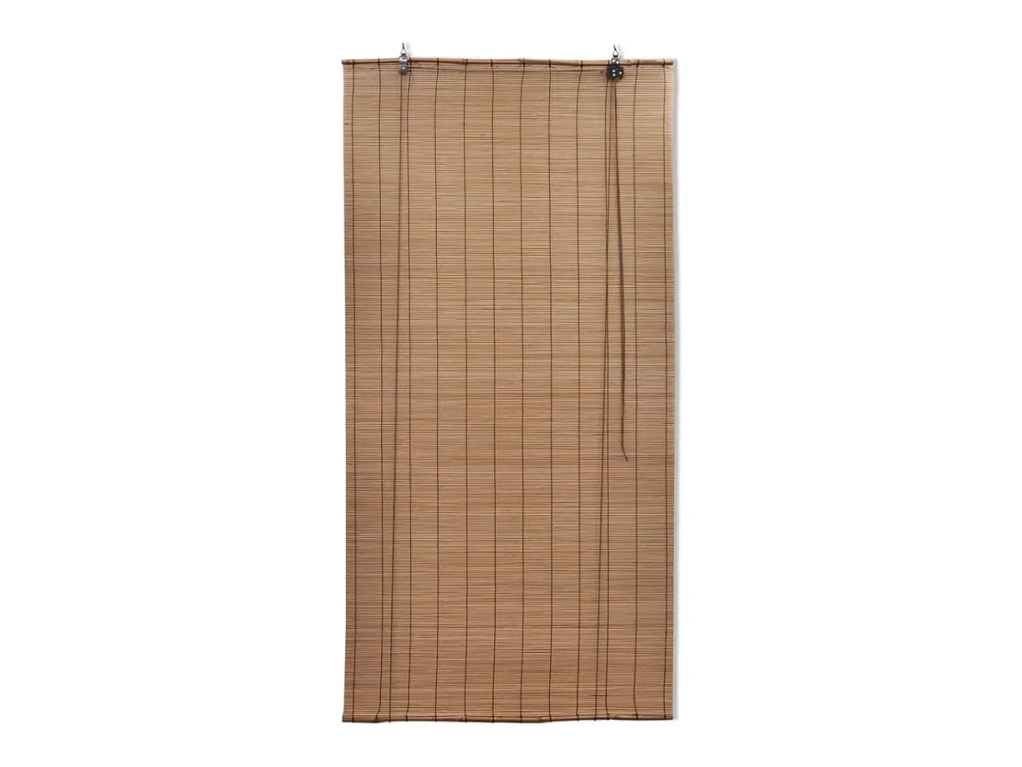 Persianas enrollables de bambú 2 uds 100x160 cm Marrón