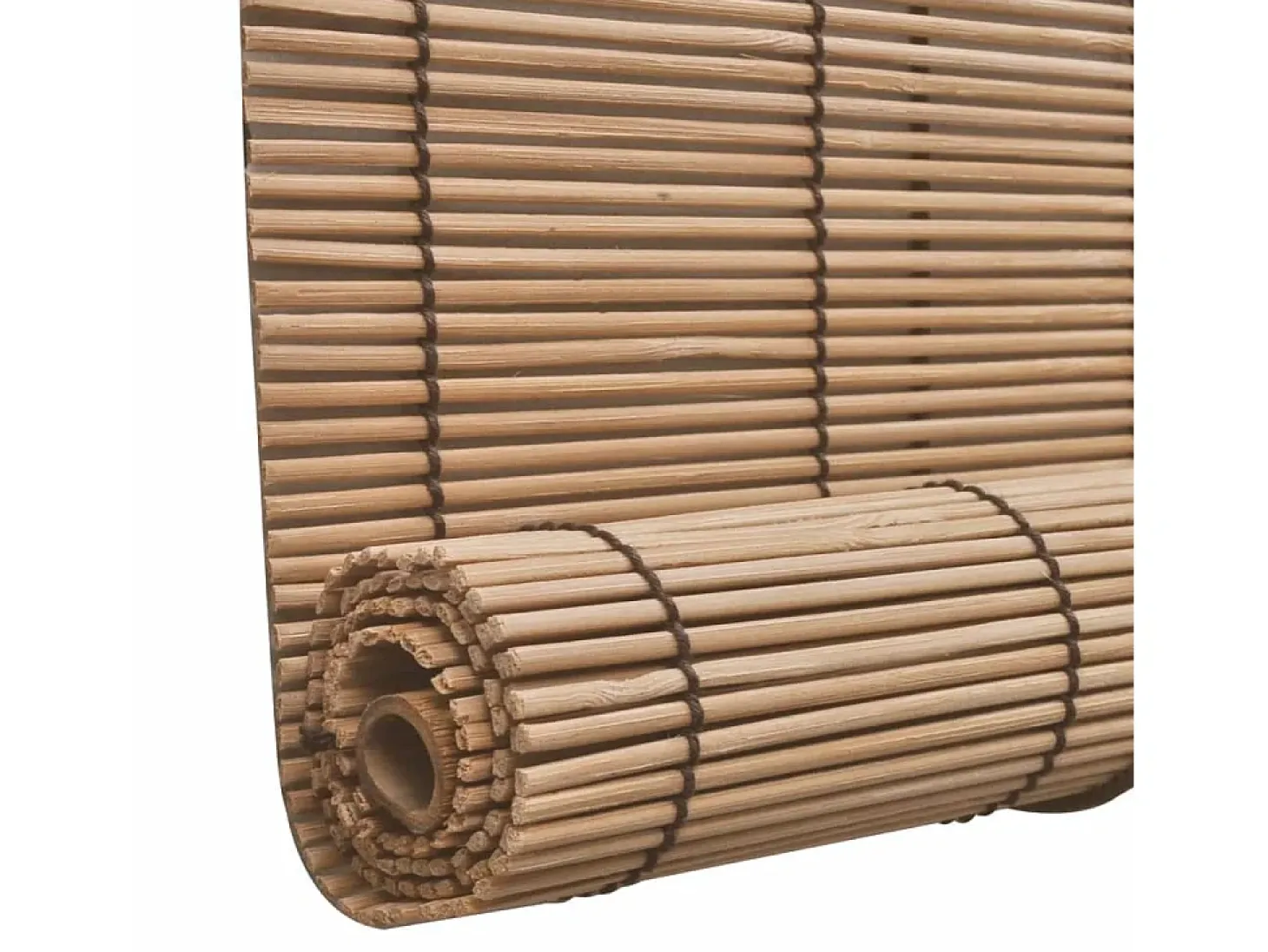 Persianas enrollables de bambú 2 uds Marrón 120x220 cm