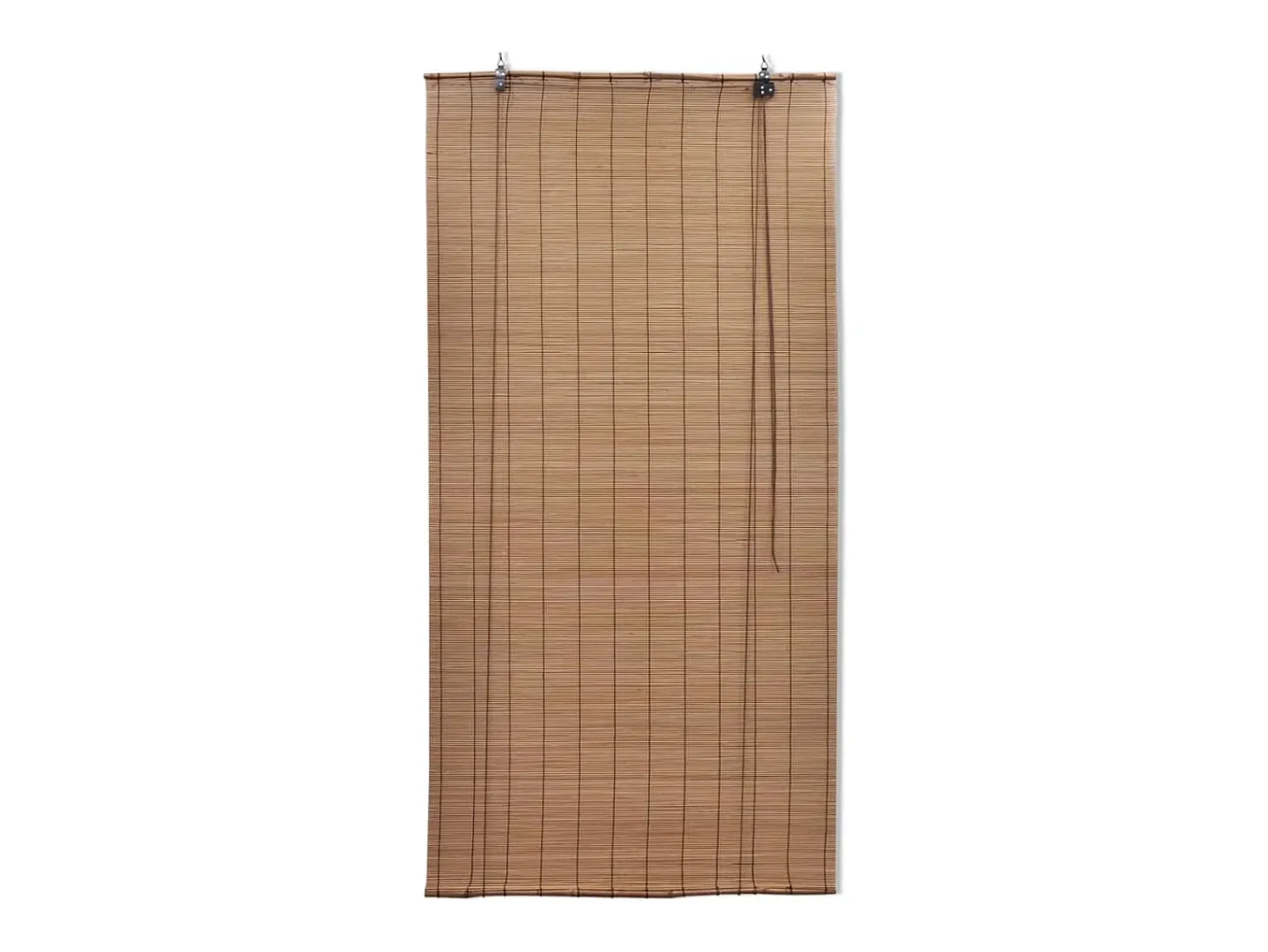 Persianas enrollables de bambú 2 uds Marrón 120x220 cm