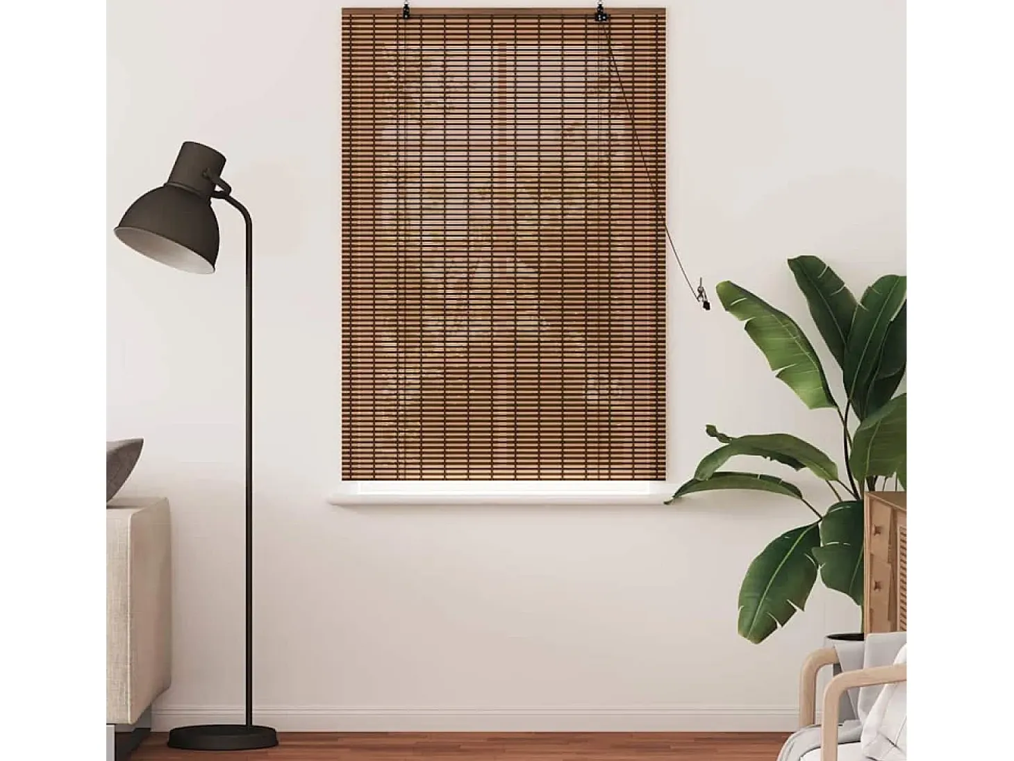 Persianas y Blackouts con Cortinas Marrones 60x160 cm Bambú