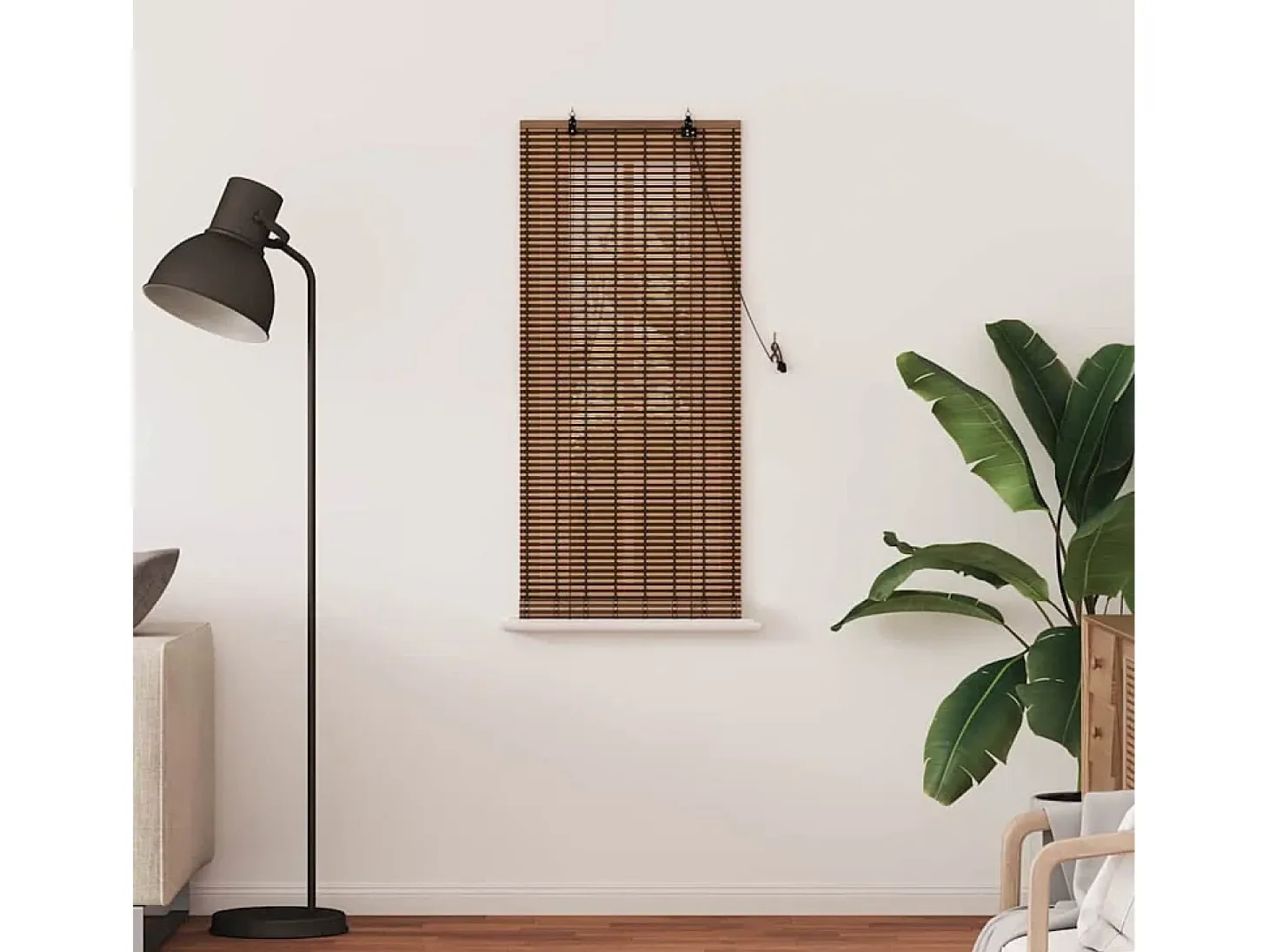 Persianas y Blackouts con Cortinas Marrones 60x160 cm Bambú