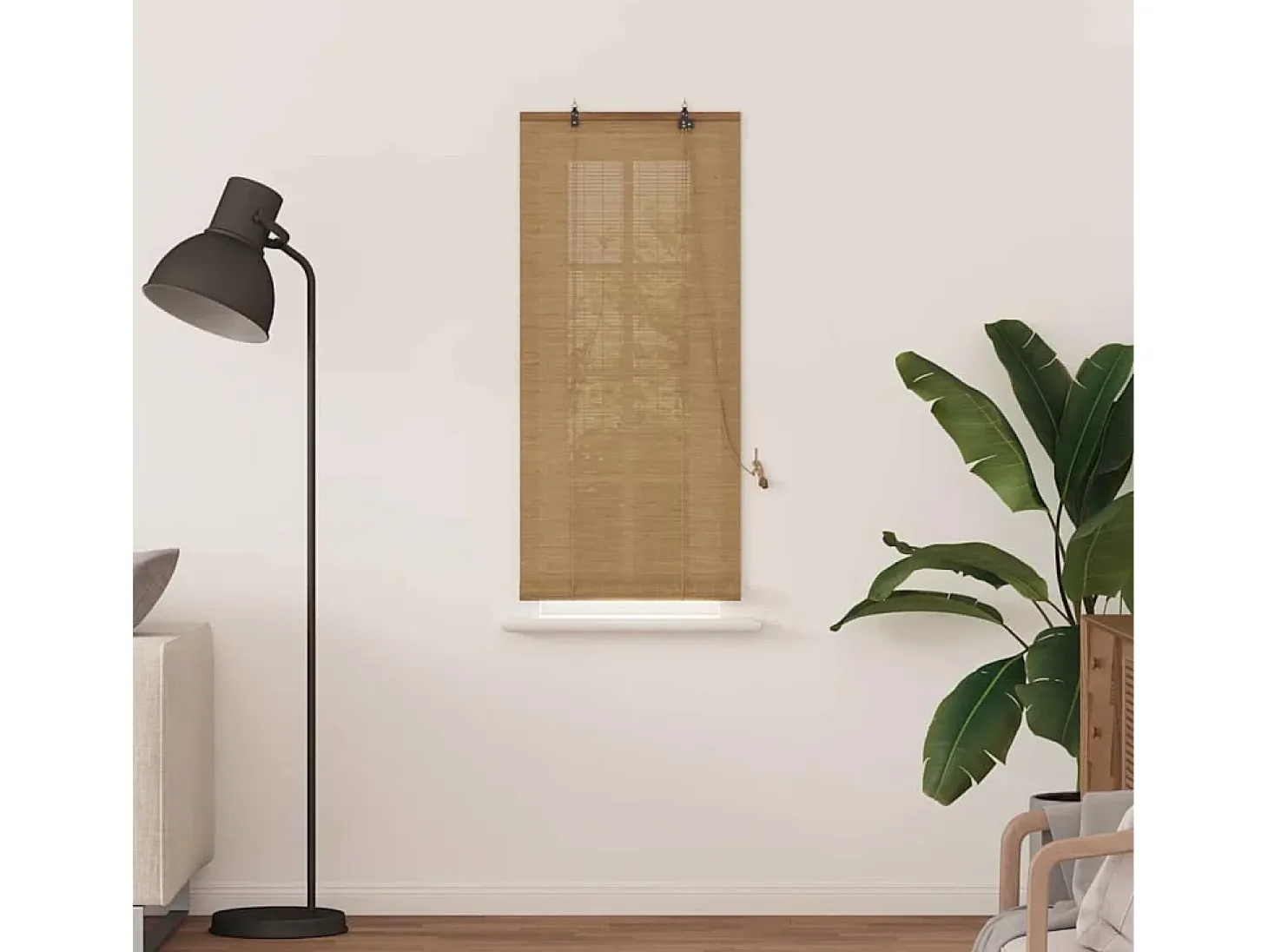 Persianas y opacas marrón claro 60 x 160 cm Bambú