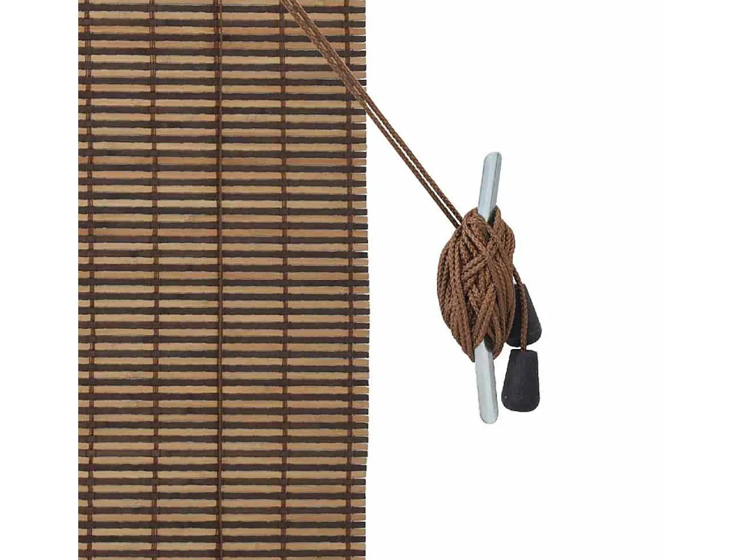 Persianas y opacas marrones 120 x 160 cm Bambú