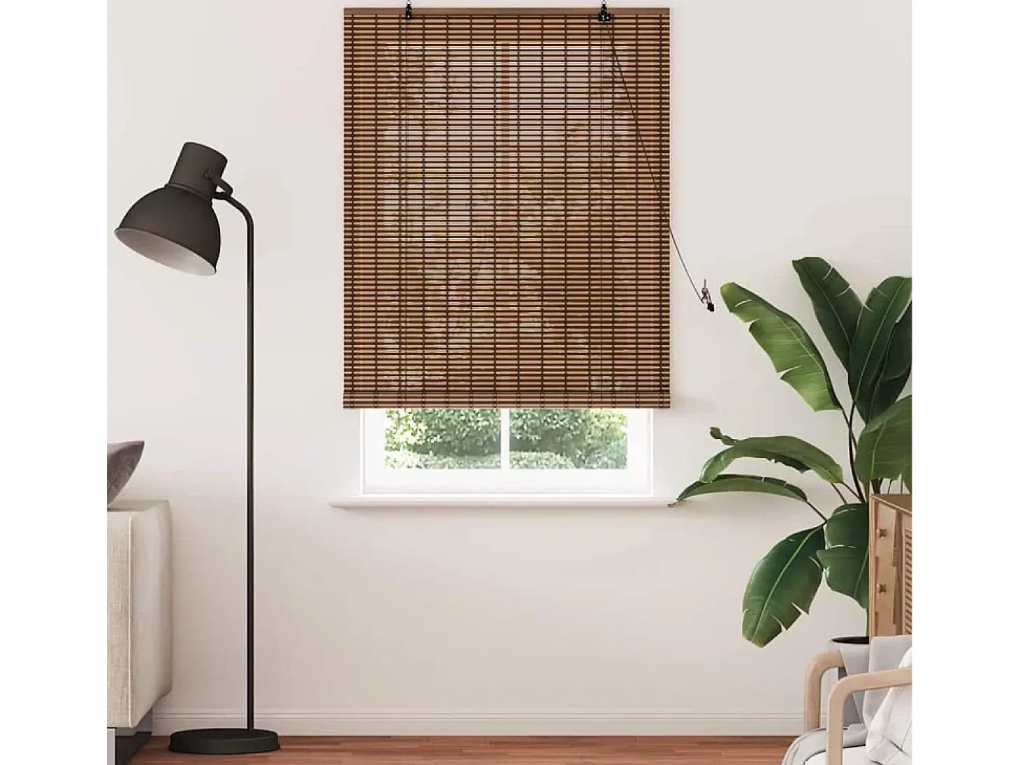 Persianas y opacas marrones 110 x 220 cm Bambú