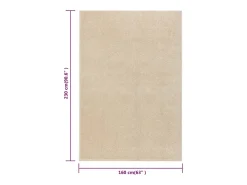 Phoebe Alfombra de pelo corto beige 160x230 cm