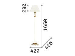 Piantana Classica Firenze Metallo Oro 1 Luce E27