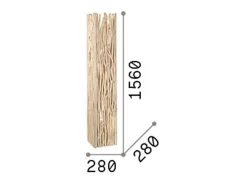 Piantana Industrial-Minimal Driftwood Legno Marrone 2 Luci E27