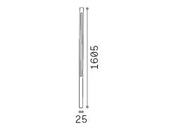 Piantana Moderna Jedi Metallo Nero Led 25W 3000K Luce Calda