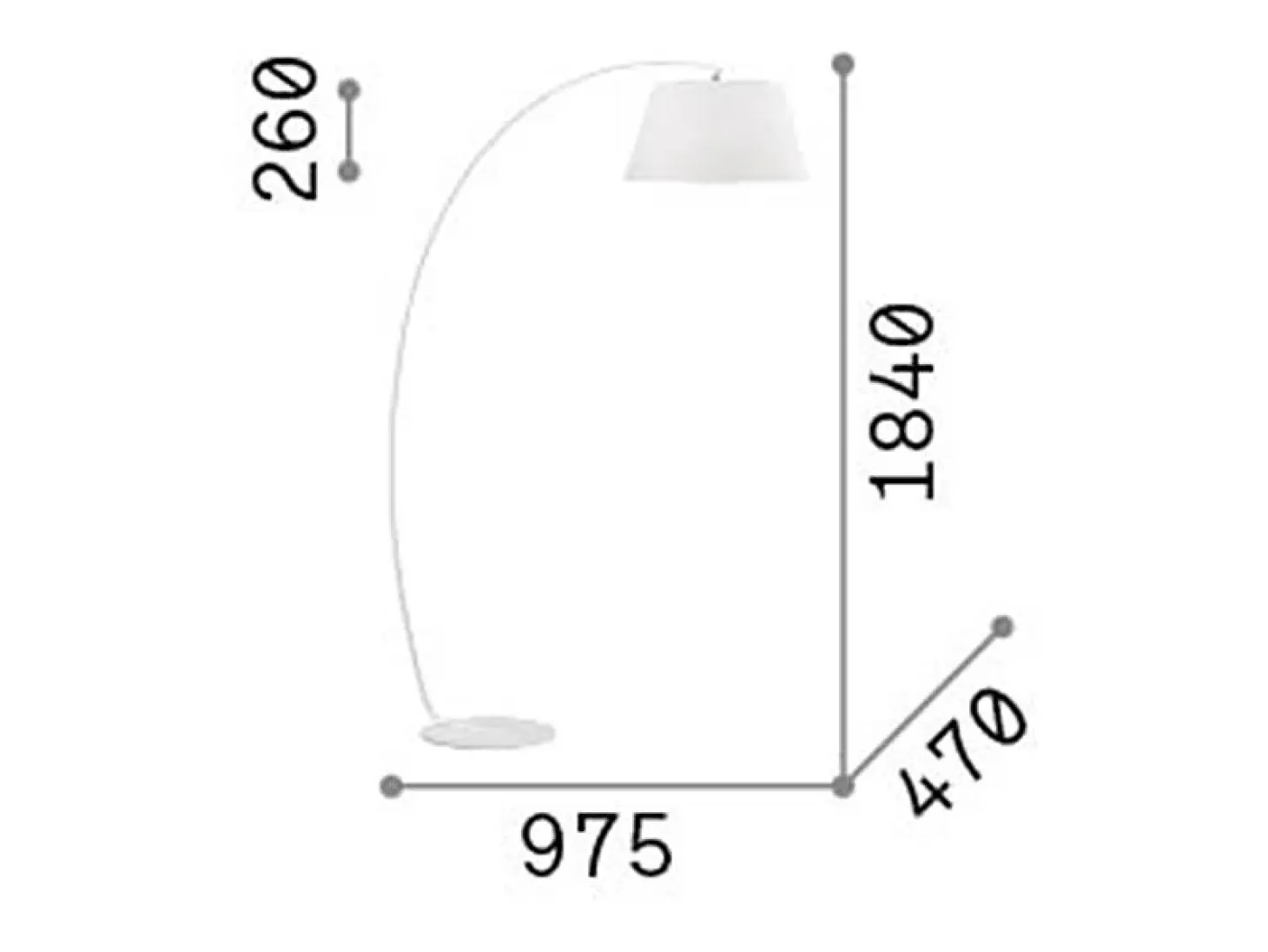 Piantana Moderna Pagoda Metallo Nero 1 Luce E27