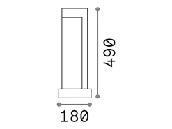 Piantana Moderna Titano Materie Plastiche Grigio Granito Led 9W 3000K H49Cm