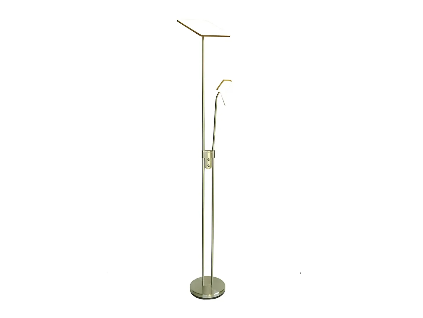 Pie De Salon Betelgeuse Cuero Satinado Led Dimable 5w+18w 4000k