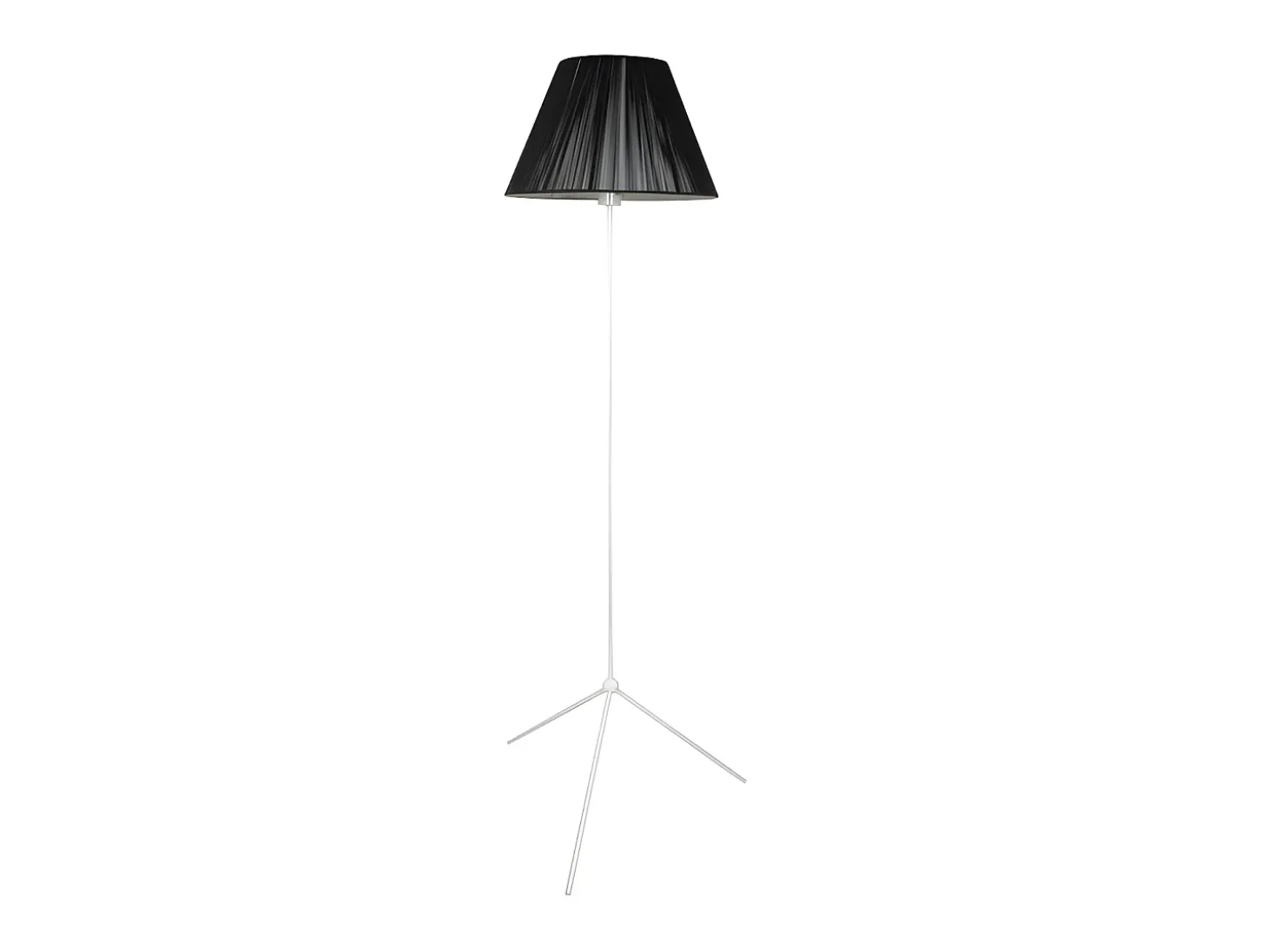 Pie De Salon Blanco Con Pantalla Hilo Negro 150 Cm