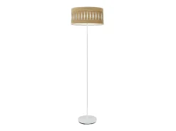 Pie De Salon Piron Color Madera Clara Y Metal Blanco
