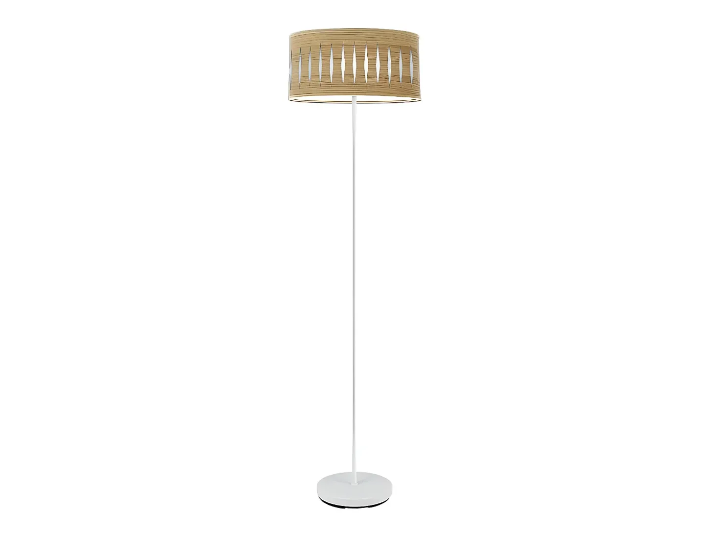 Pie De Salon Piron Color Madera Clara Y Metal Blanco