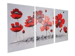Pintura al óleo amapola pintada a mano