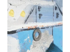 Pintura al óleo barcos pintados a mano