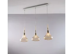 Pista de hierro Nemesis con vidrio pyrex ámbar 3 luces L.75 X 10 BL280-BIN3-AM