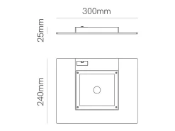 Pla Bianca - Aplique de pared LED de 35 W con interruptor CCT, 2700 K/3200 K/4000 K, aluminio, luz de pared ascendente - Beneito & Faure