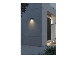 Pla XL Negro - Aplique de pared LED de 35 W con interruptor CCT 2700K/3200K/4000K en aluminio, aplique de pared con luz ascendente - Beneito & Faure