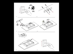 Pla XL Negro - Aplique de pared LED de 35 W con interruptor CCT 2700K/3200K/4000K en aluminio, aplique de pared con luz ascendente - Beneito & Faure