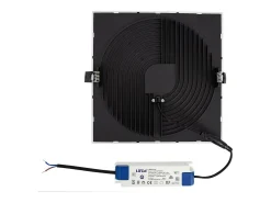 Placa LED 30W Cuadrada High Lumen Corte Ø 200 mm Silver 4000K Blanco Neutro