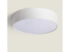 Plafón Circular Tela Ø500 mm Ranj Blanco