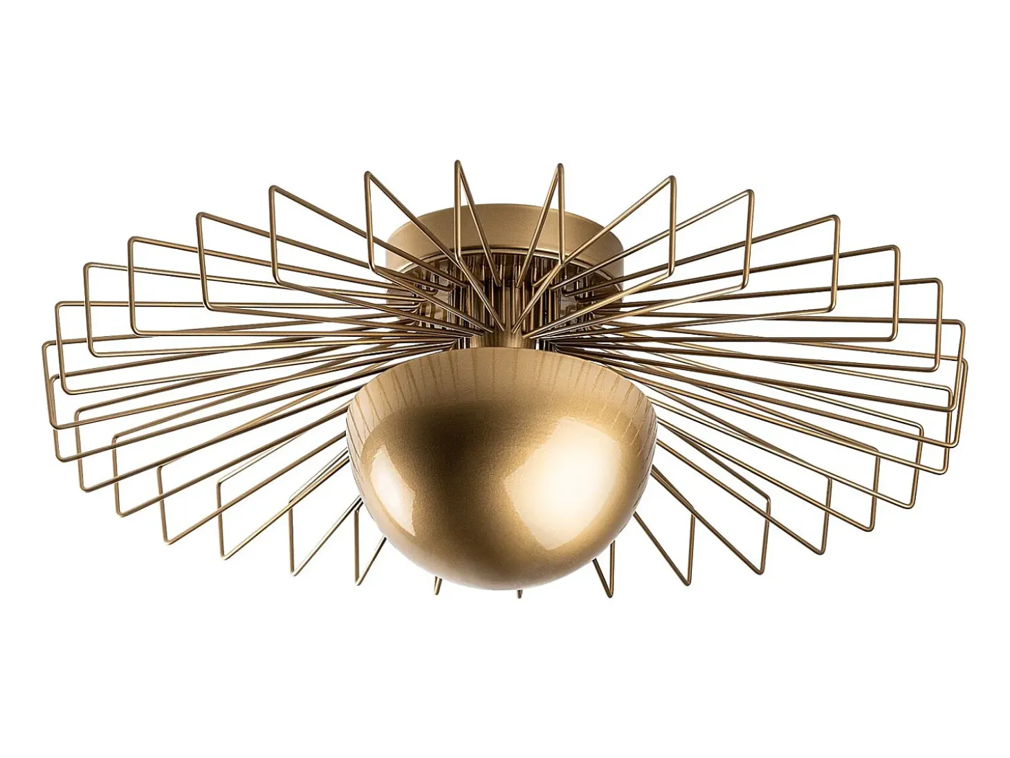 Plafón de alambre metálico - Dorado - Al. 24 x Ø 60 cm - ZYMA
