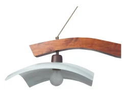 Plafón de Línea TOSEL ,madera,nogal,A 80xD95x P 95cm