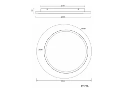 Plafón de Techo LED 40W Metal Taska Negro