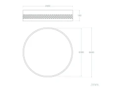 Plafón de Techo LED 30W Metal Saska S Negro Mate