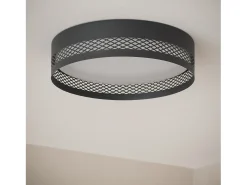 Plafón de Techo LED 30W Metal Saska S Negro Mate