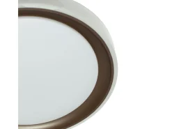 Plafón Kigali mini Bel Air 48W luz LED 4800 lm con mando regulador marrón Ø40 cm