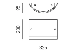 Plafón Lecce de cristal blanco satinado 32,5x23cm, 2 luces E27 max 42W, IP20, estructura de metal con detalles cromados, bombilla no incluida
