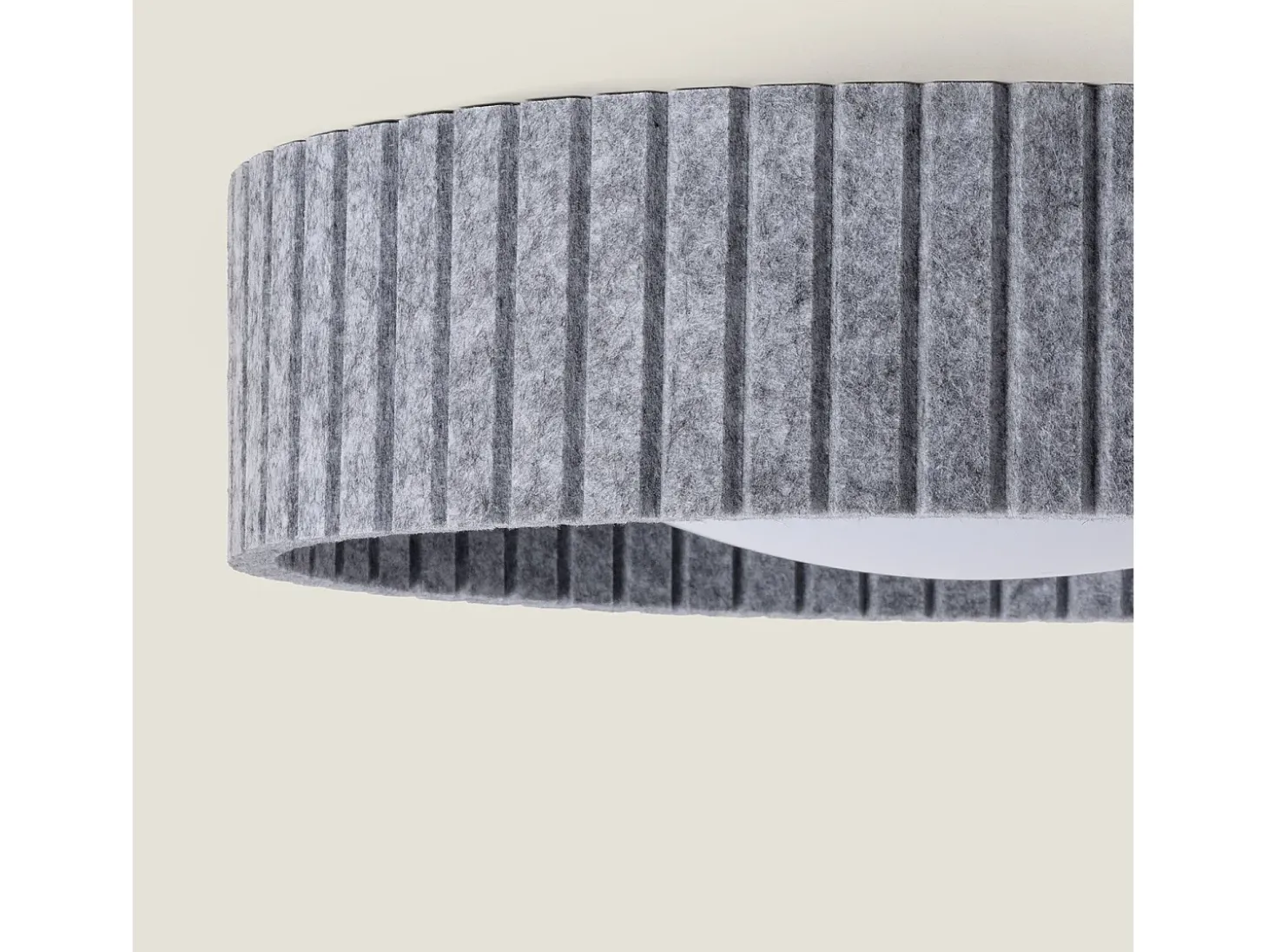 Plafón LED Acústico 18W Circular Fieltro Ø400 mm CCT Seleccionable Kaptyn Gris