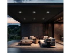 Plafón LED Exterior 24W Circular Ø220 mm Regulable Negro