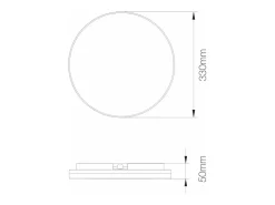 Plafón LED redondo 25W CCT Switch IP54
