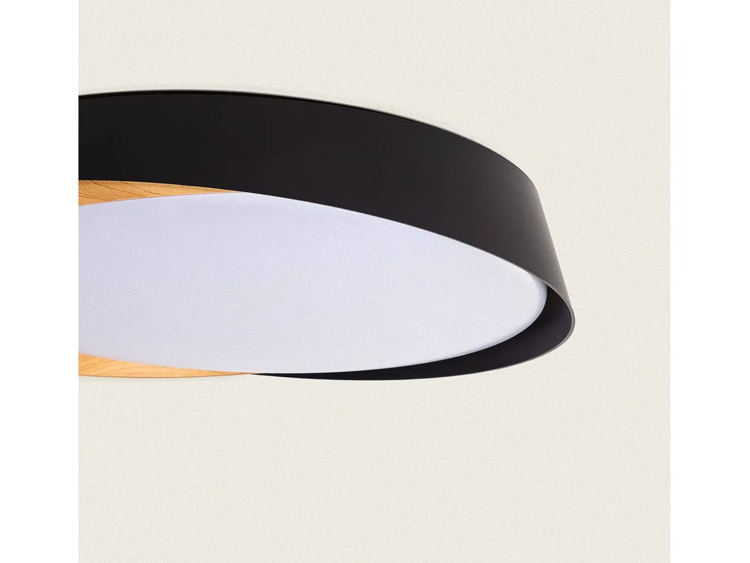 Plafón LED 28W Circular Ø420 mm CCT Seleccionable Nil Negro