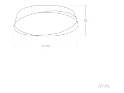 Plafón LED 36W Circular Ø520 mm CCT Seleccionable Nil Blanco